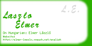laszlo elmer business card
