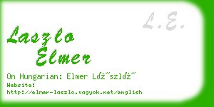 laszlo elmer business card